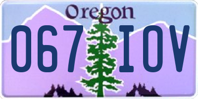 OR license plate 067IOV