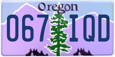 OR license plate 067IQD