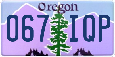 OR license plate 067IQP