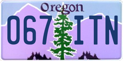 OR license plate 067ITN