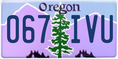 OR license plate 067IVU