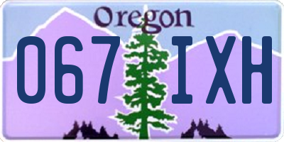 OR license plate 067IXH