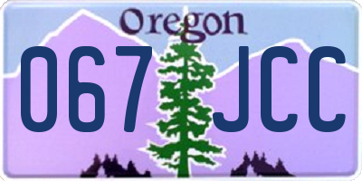 OR license plate 067JCC