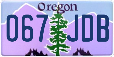 OR license plate 067JDB