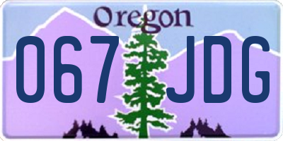OR license plate 067JDG