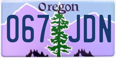 OR license plate 067JDN