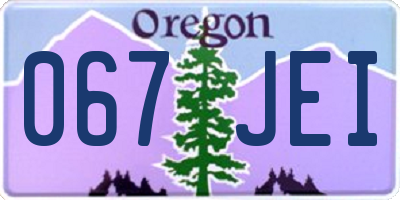 OR license plate 067JEI