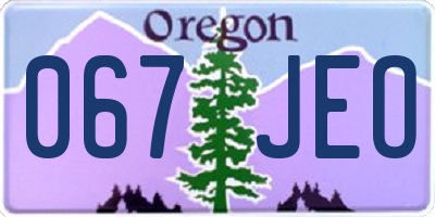 OR license plate 067JEO
