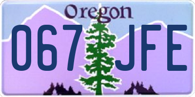 OR license plate 067JFE