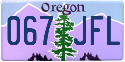 OR license plate 067JFL