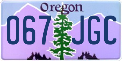 OR license plate 067JGC
