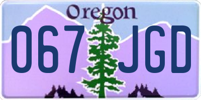 OR license plate 067JGD