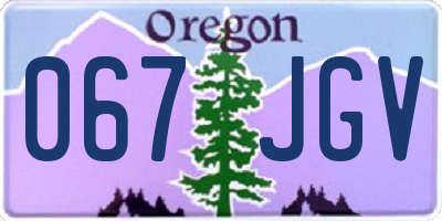 OR license plate 067JGV
