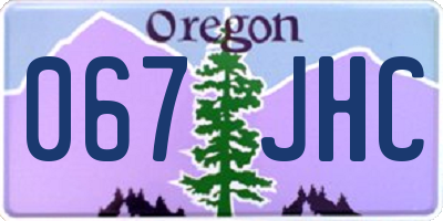 OR license plate 067JHC