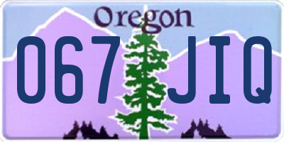 OR license plate 067JIQ