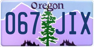 OR license plate 067JIX
