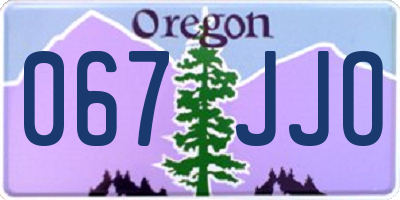 OR license plate 067JJO