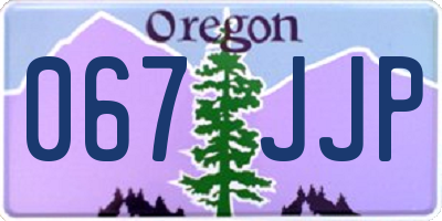 OR license plate 067JJP
