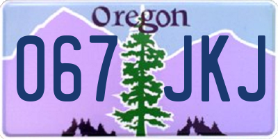 OR license plate 067JKJ