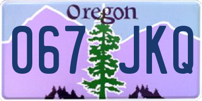 OR license plate 067JKQ