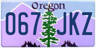 OR license plate 067JKZ