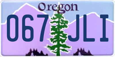 OR license plate 067JLI