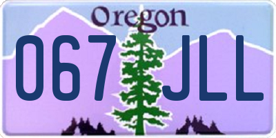 OR license plate 067JLL
