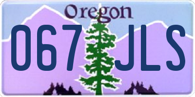 OR license plate 067JLS