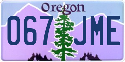 OR license plate 067JME