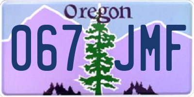 OR license plate 067JMF