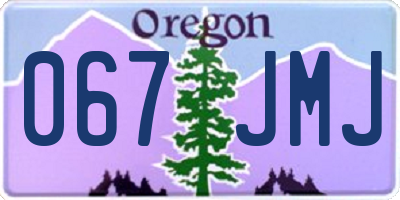 OR license plate 067JMJ