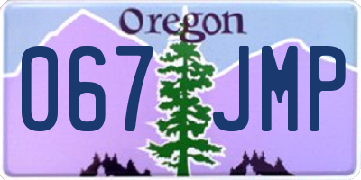 OR license plate 067JMP