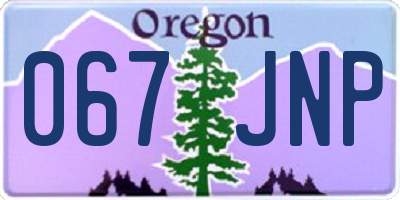 OR license plate 067JNP