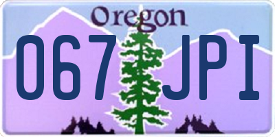 OR license plate 067JPI