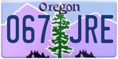OR license plate 067JRE