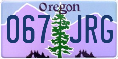 OR license plate 067JRG