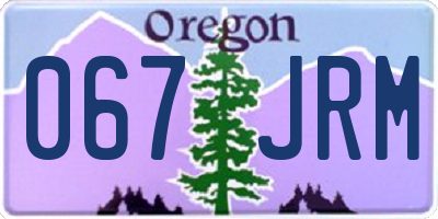 OR license plate 067JRM