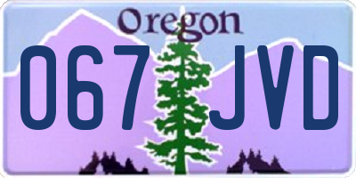 OR license plate 067JVD