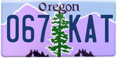 OR license plate 067KAT