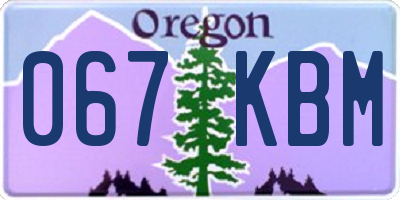 OR license plate 067KBM