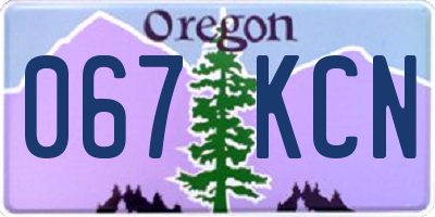 OR license plate 067KCN