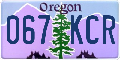 OR license plate 067KCR