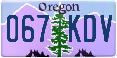 OR license plate 067KDV