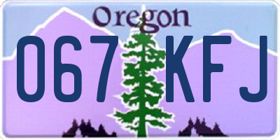 OR license plate 067KFJ