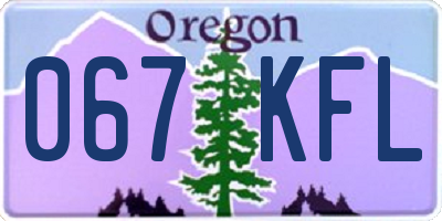 OR license plate 067KFL