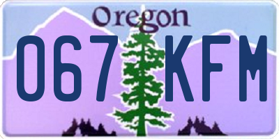 OR license plate 067KFM