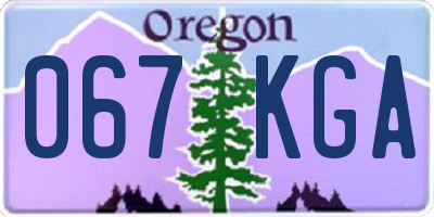 OR license plate 067KGA