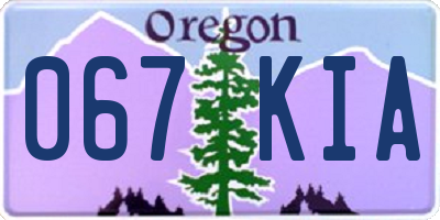 OR license plate 067KIA