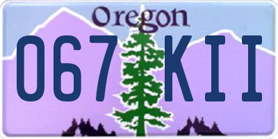 OR license plate 067KII