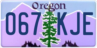 OR license plate 067KJE